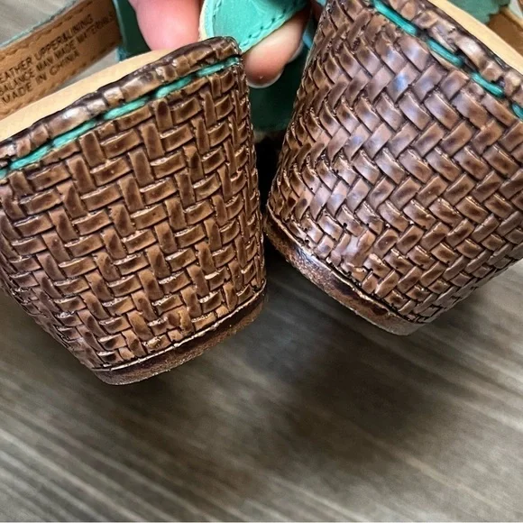 Born teal comfortable lightweight boho vacation festival beach sandals Size 7 - Picture 7 of 10